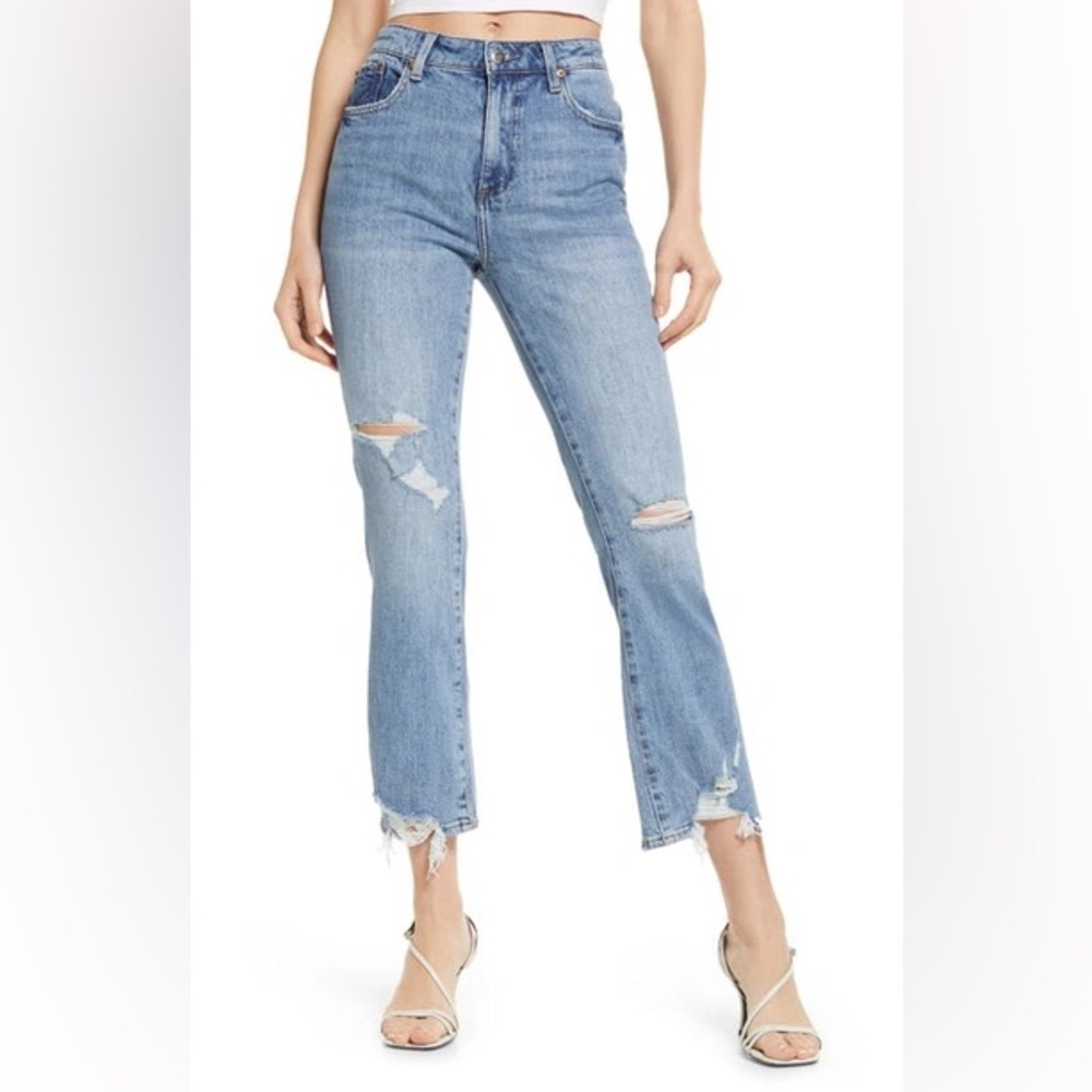 Pistola Lennon Distressed High Waist Ankle Bootcut Jeans